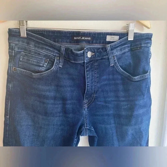 Mavi 34/32 Jake Slim Leg Skinny Jeans Medium Blue Wash Stretchy Men’s Pants - Picture 5 of 14